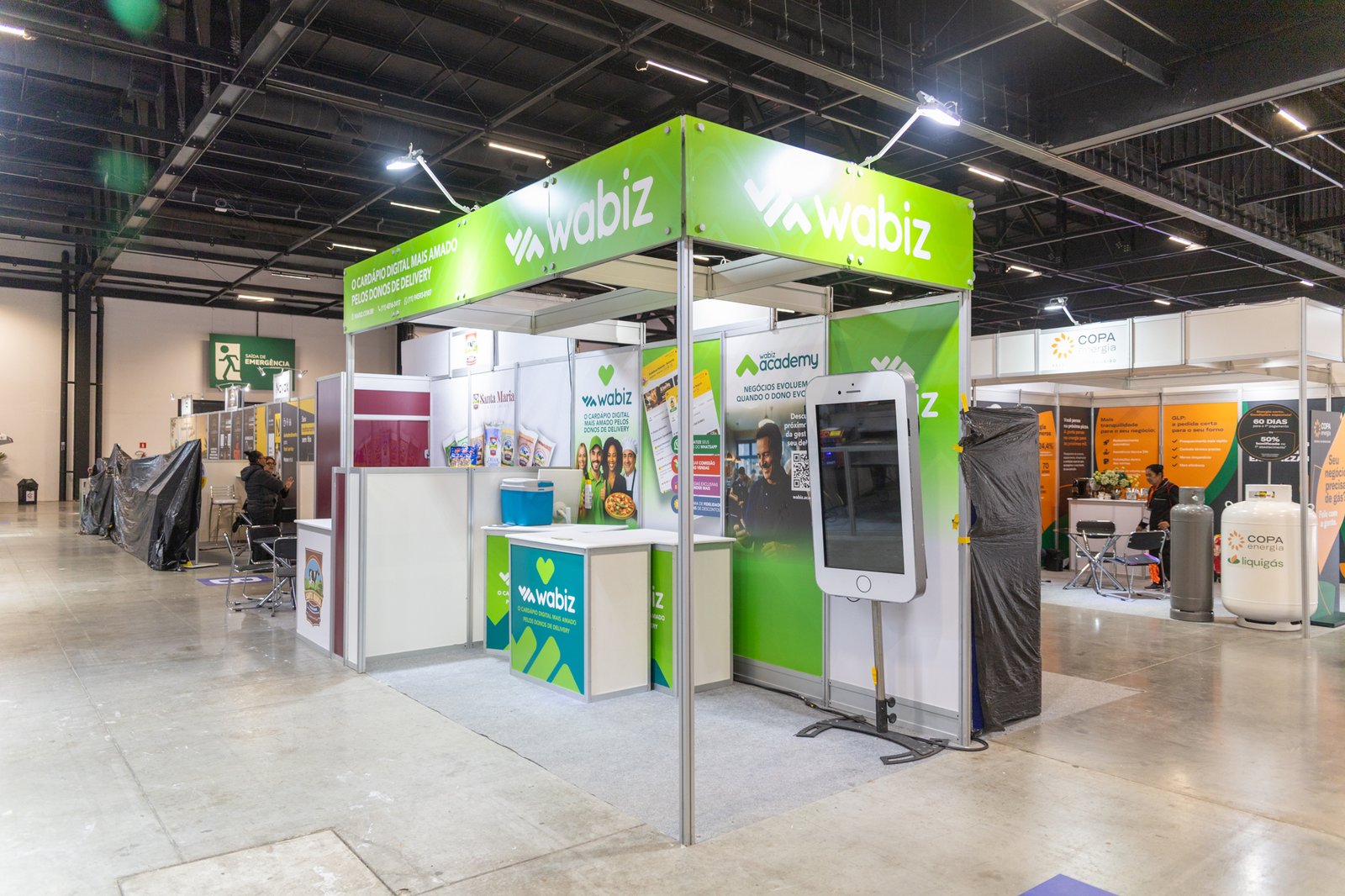 Estande Wabiz de 8 metros quadrados na Expopizzaria